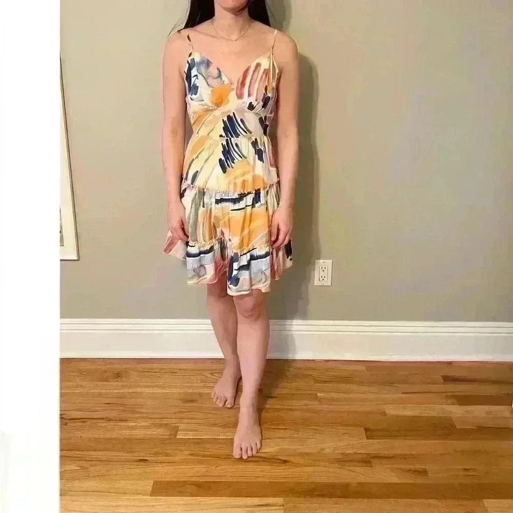 Ecowish V-Neck Spaghetti Strap Skater Dress